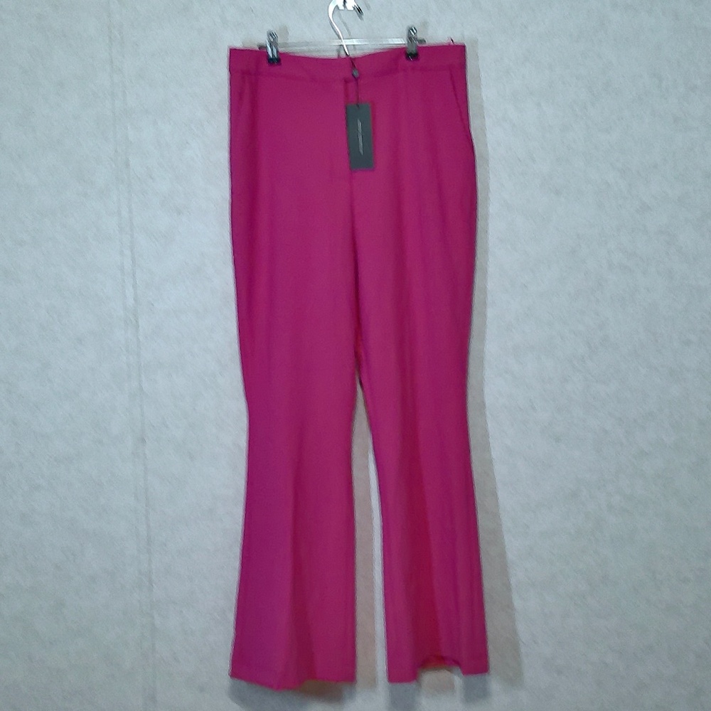 NWT French Connection Whisper Flare Trouser, 66 Raspberry Sorbet Size 10 - Picture 2 of 11